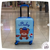 چمدان کودک طرح کارتونی (طرحهای متنوع) خرس قهوه ای