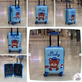 چمدان کودک طرح کارتونی (طرحهای متنوع) خرس قهوه ای