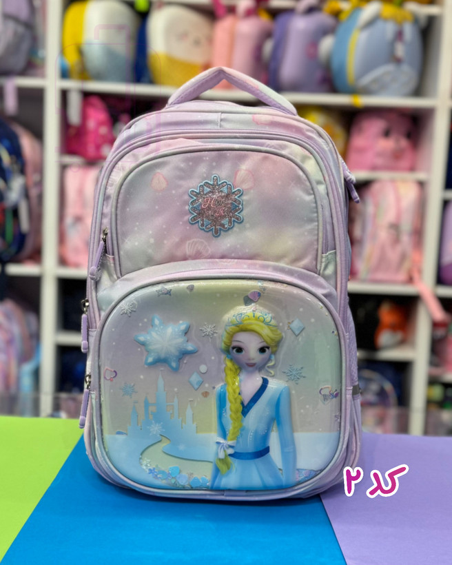 کولهپشتی مدرسهای دخترانه با طرح یونیکورن، پری دریایی و شخصیت کارتونی در رنگهای فانتزی پاستلی