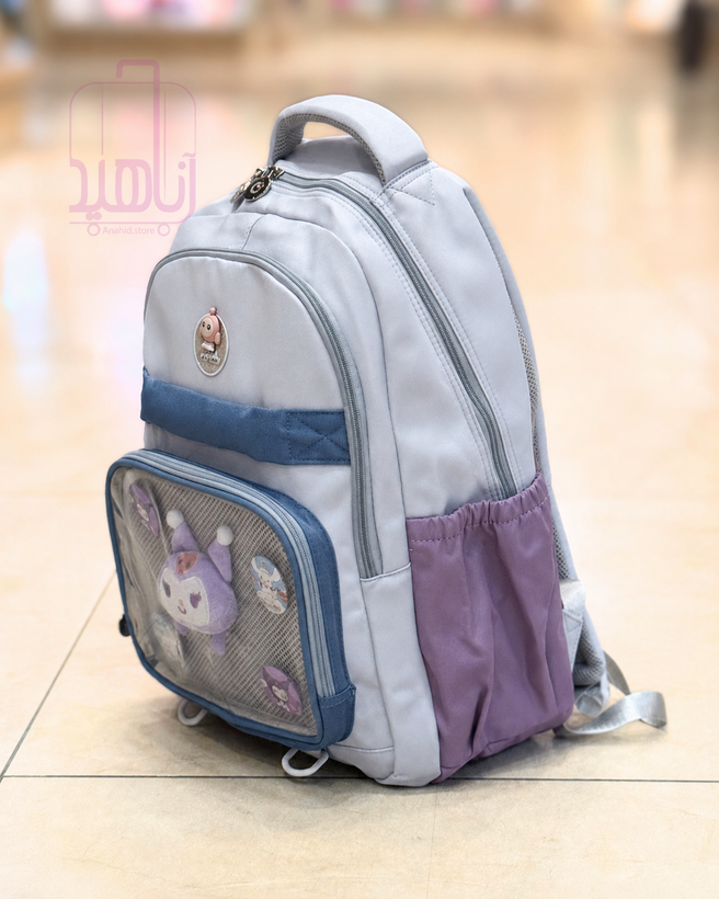 کوله پشتی فانتزی کریسبلا مدل IJ422503008 با پیکسل سینامورل و کرومی