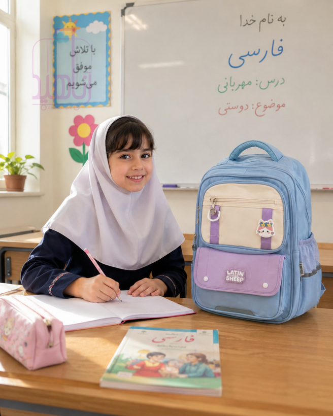 کوله پشتی مدرسه لاتین شیپ Latin Sheep کد 98323 | کوله کودک