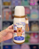 بطری آب کودک طرح کاپیبارا استیل ۳۱۶ نینوش و آساننوش با درب لیوانی
