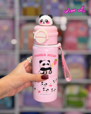 بطری آب استیل کودک طرح پاندا PANDA CUP با درب نینوش و آسان نوش