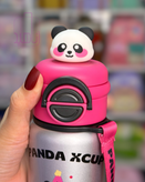 بطری آب استیل کودک طرح پاندا PANDA CUP با درب نینوش و آسان نوش