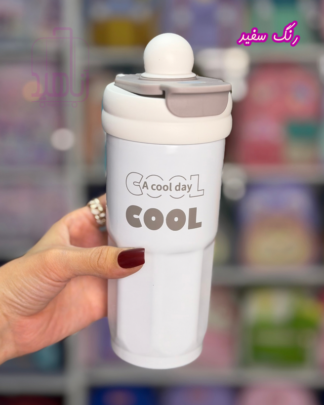 ماگ و بطری آب استیل ۳۱۶ نینوش و آساننوش مدل GOOD DAY